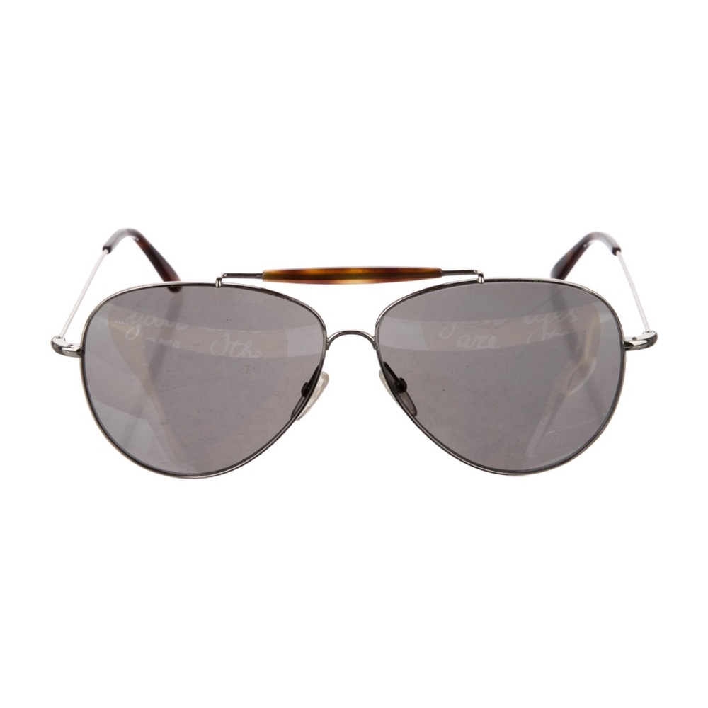 Valentino Silver Aviator Sunglasses - Picture 4 of 16